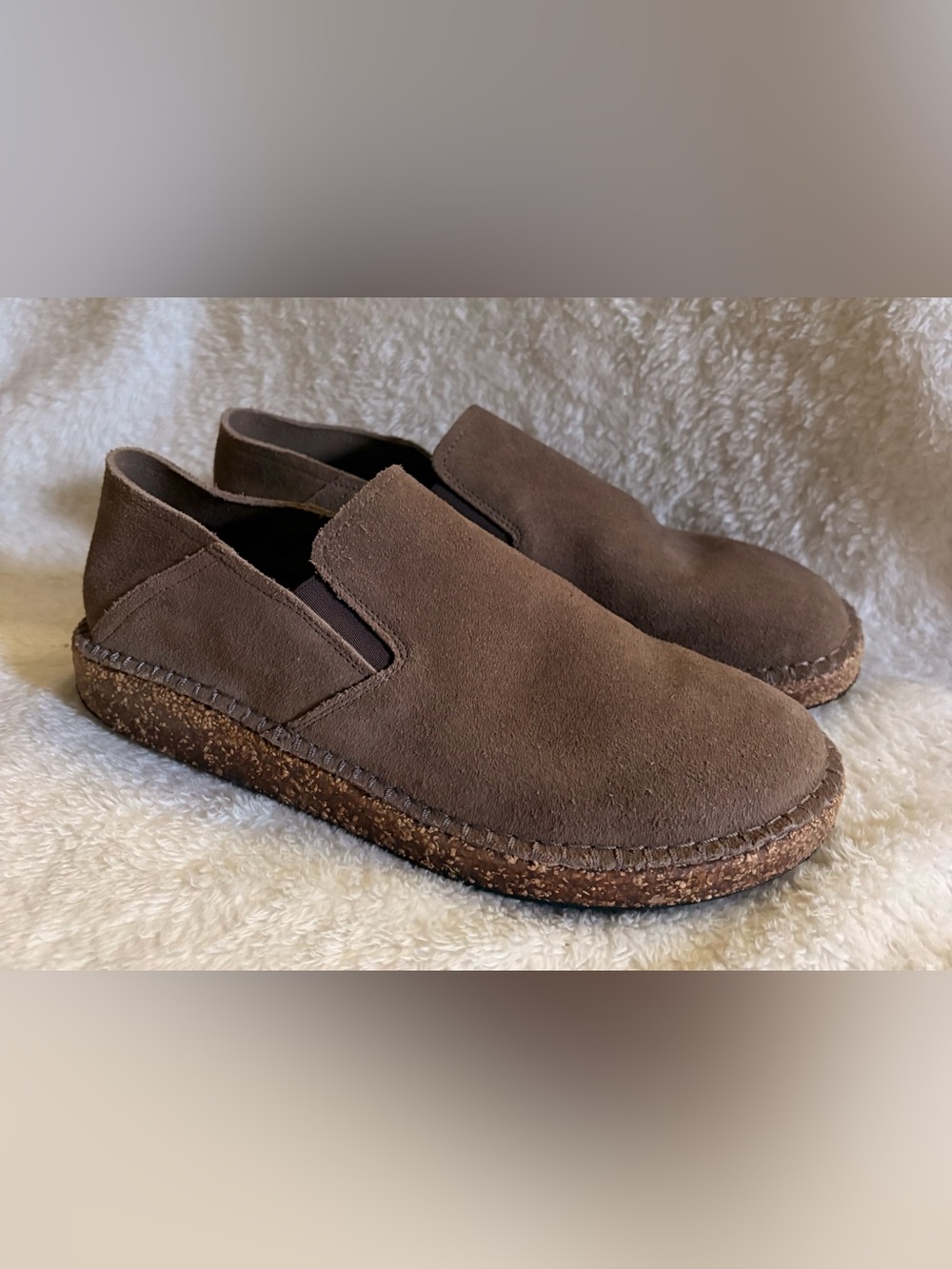 NWOB Birkenstock Callin Slip On Shoes Brown Suede Size 37 L 6 M 4 Portugal